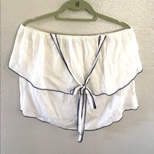 Blue Rain Off Shoulder Top